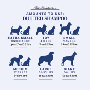 Amounts to use diluted shampoo