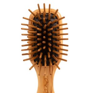 #A340 Tiny Tot Wood Pin Brush - Close Up