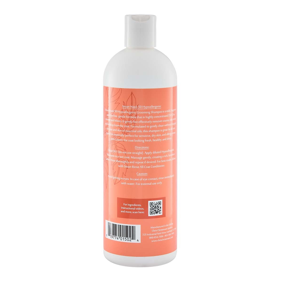 Chris Christensen SmartWash 50 Hypoallergenic Blend Shampoo - 16oz Back